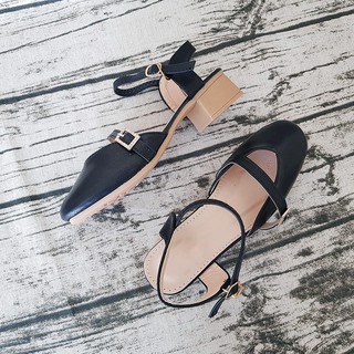 Giày cao gót sandal đế vuông 3cm êm chân thoáng mát 3P42D