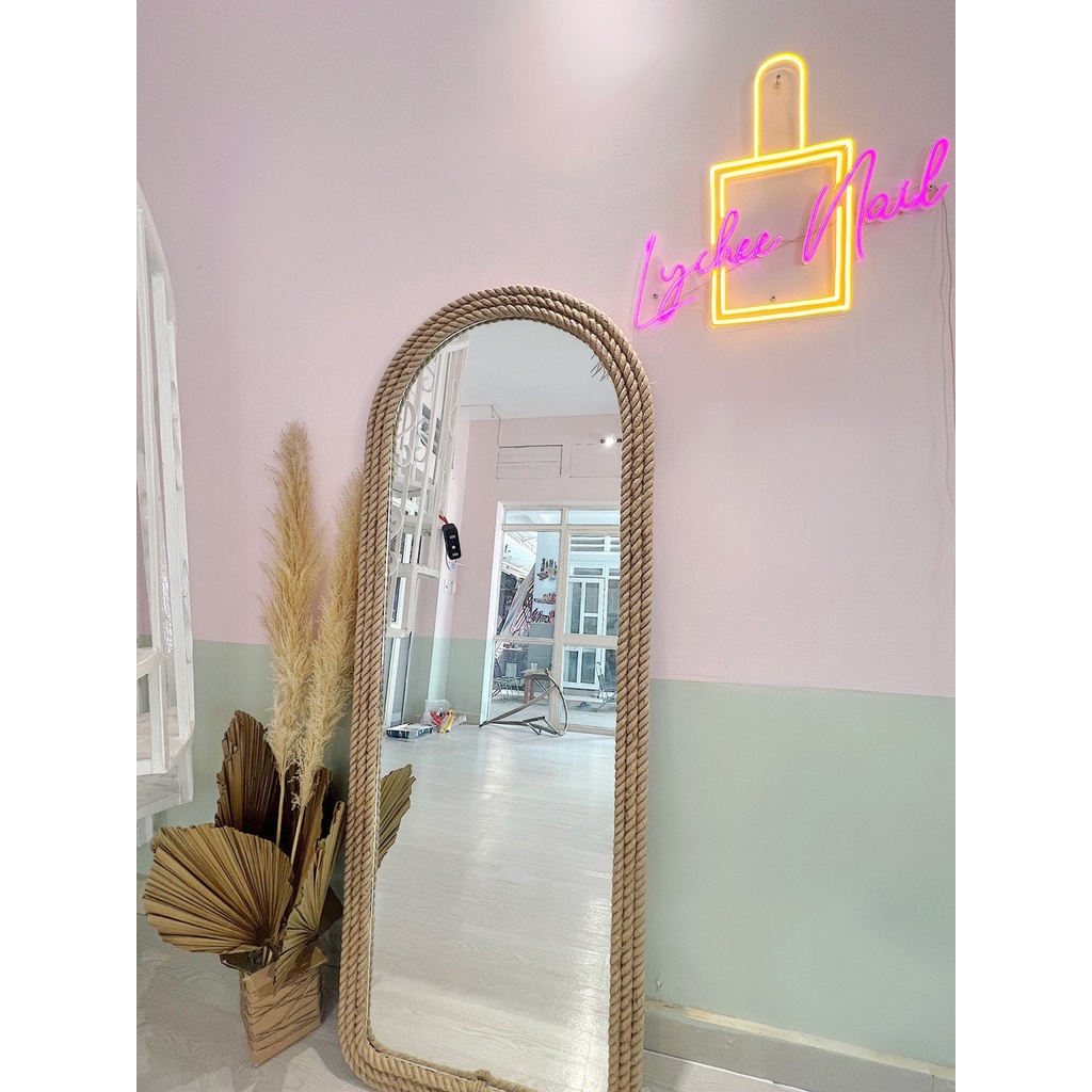 Gương LED Soi Toàn Thân Dáng Lượn Sóng Cao Cấp - Gương Decor Studio , Shophouse 170x70cm