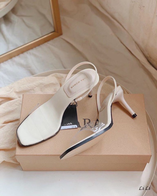 Sandal Zảra quai trong mica chanh sả trẻ trung