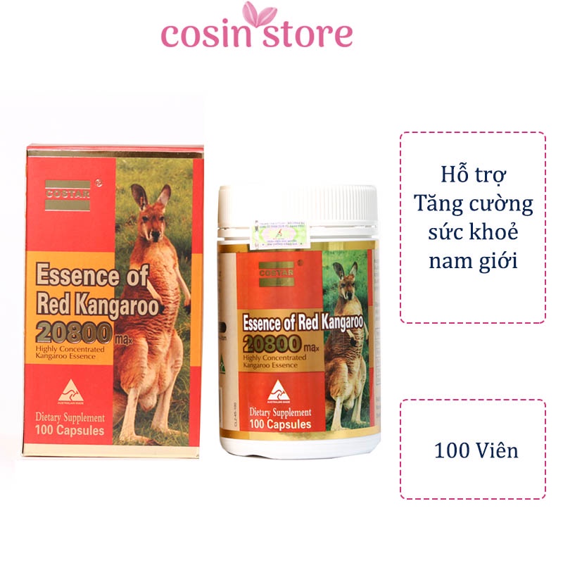 Viên Uống Costar Essence of Red Kangaroo 20800 Max 100 Viên Hỗ trợ tăng cường sức khoẻ nam giới Cosin Store