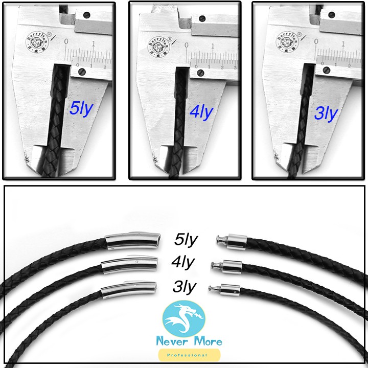 DÂY CHUYỀN ĐEN 5LY DA XỊN KHÓA INOX CAO CẤP bao đẹp vĩnh viễn không đen không gỉ