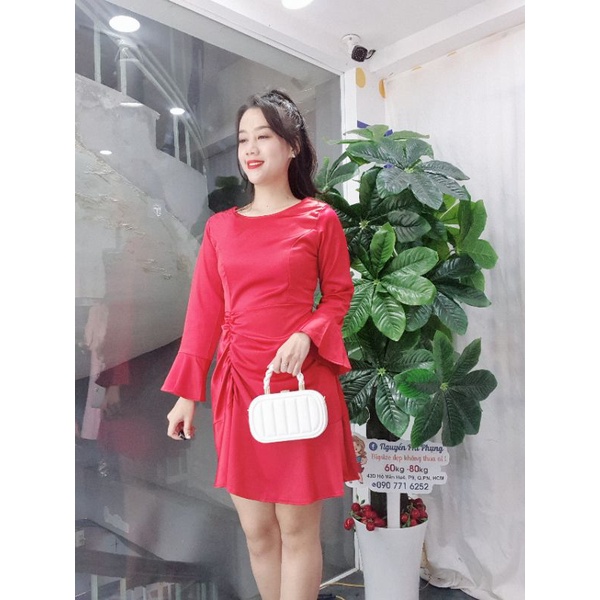 ĐẦM NHÚNG EO TAY LOE 58KG - 78KG