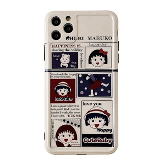 Ốp Điện Thoại Silicon Mềm Đục Lỗ Chính Xác In Hình Maruko Hoạt Hình Kiểu Nhật Hàn Cho Iphone 11 x xs 8plus xr 7p