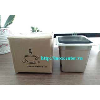 Khay inox chứa bã cafe