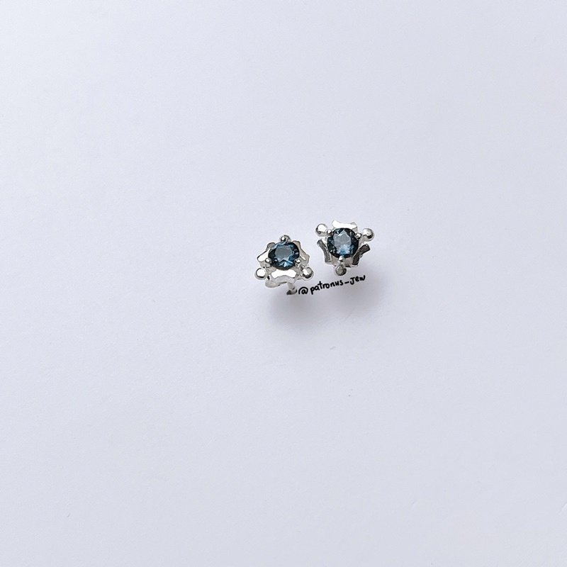 Bông Tai Đá Topaz London 4mm BTTLL422A Patronus Jewelry