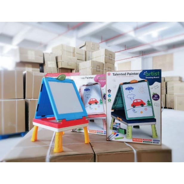 Bảng Viết Vẽ 2 Mặt Chân Chữ A Loại Đẹp Cho Bé Phát Triển Tư Duy Trí Tuệ kèm bộ cờ cá ngựa