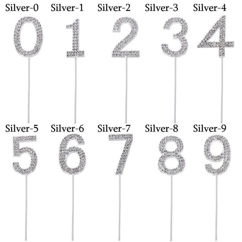 Que Cắm Trang Trí Bánh Sinh Nhật Hình Chữ Số 0-9 &quot;