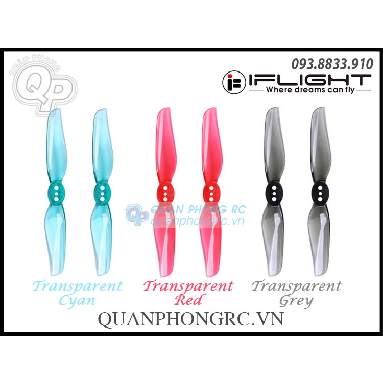 Cánh 2 Lá 3 inch iFlight Nazgul 3020 T3020 2 Blades FPV Toothpick Propellers