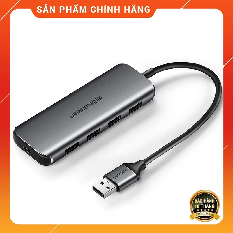 Ugreen 50768 - Hub chia USB 3.0 ra 4 cổng  vỏ nhôm cao cấp ✔HÀNG CHÍNH HÃNG ✔