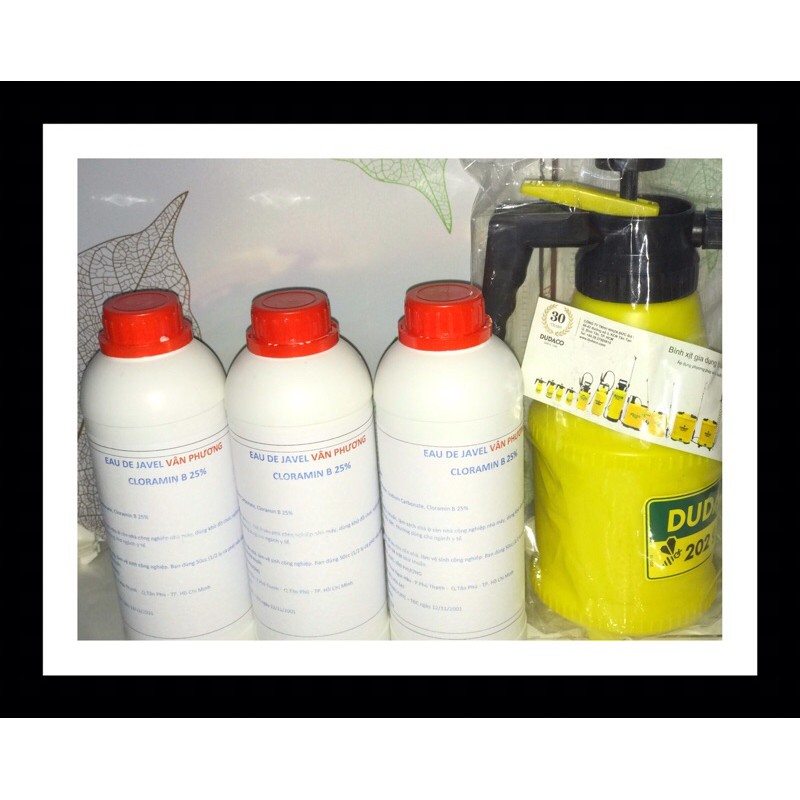 Combo Bình + 2 lít CLORAMIN B 25% - DUNG DỊCH DIỆT KHUẨN