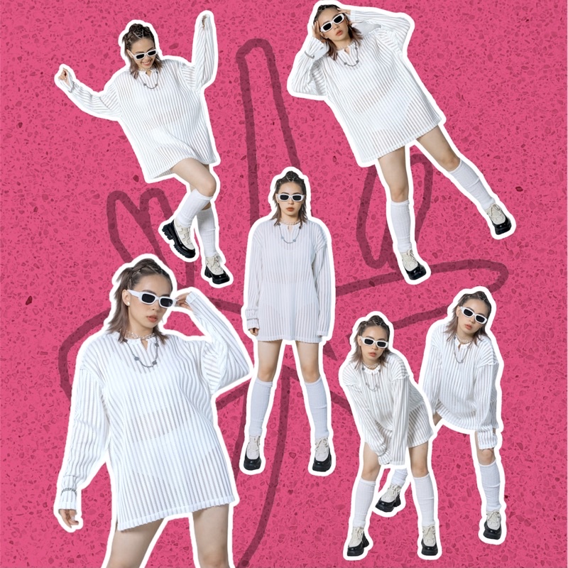 ÁO LƯỚI TAY DÀI NAM NỮ / FORM RỘNG OVERSIZED / AZIERLOCO🚩