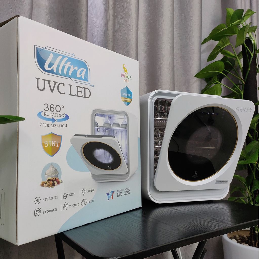 Máy tiệt trùng sấy khô tia UV-C và bảo quản bình sữa Moaz BéBé MB-025