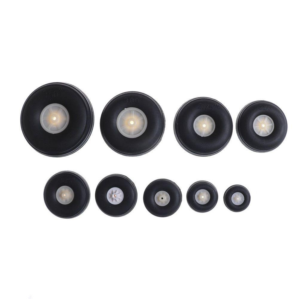 WONDER 1 Cặp Bánh Xe Cao Su PU Màu Đen 1 &quot;- 3&quot; Cho Máy Bay Đồ Chơi