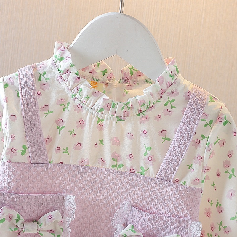 Đầm Công Chúa Bằng Vải Tuyn Đính Nơ Họa Tiết Hoa Dành Cho Bé Gái 0-3 Tuổi