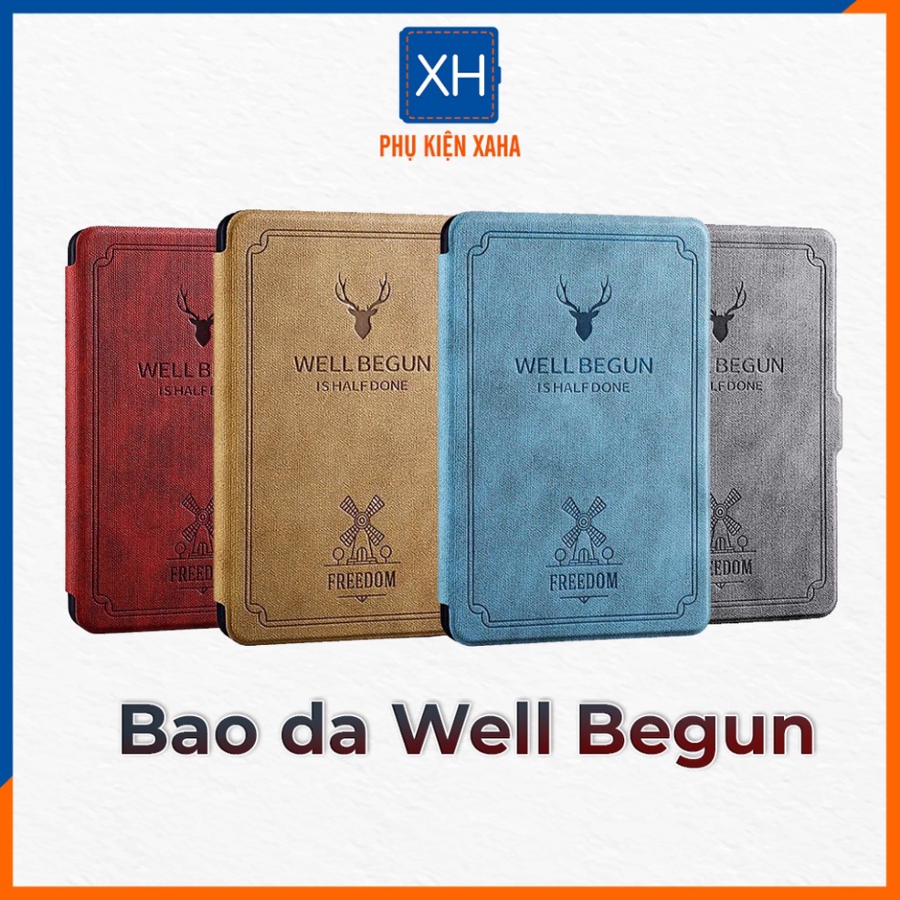 Bao Da Well Begun Kindle PaperWhite 4/3/2/1/2019 Kindle Oasis 3/2/2019 Nắp Hút Nam Châm - Phụ Kiện Đẹp Xaha