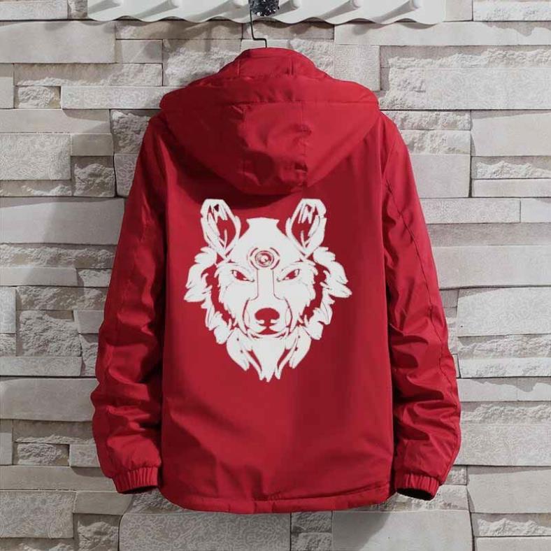 Áo Khoác Dù PHẢN QUANG Nam Nữ Đều Mặc Được Kiểu Bomber In Phản Quang Hình Chó Sói Đơn Giản Phối Màu Đa Dạng Siêu Hot