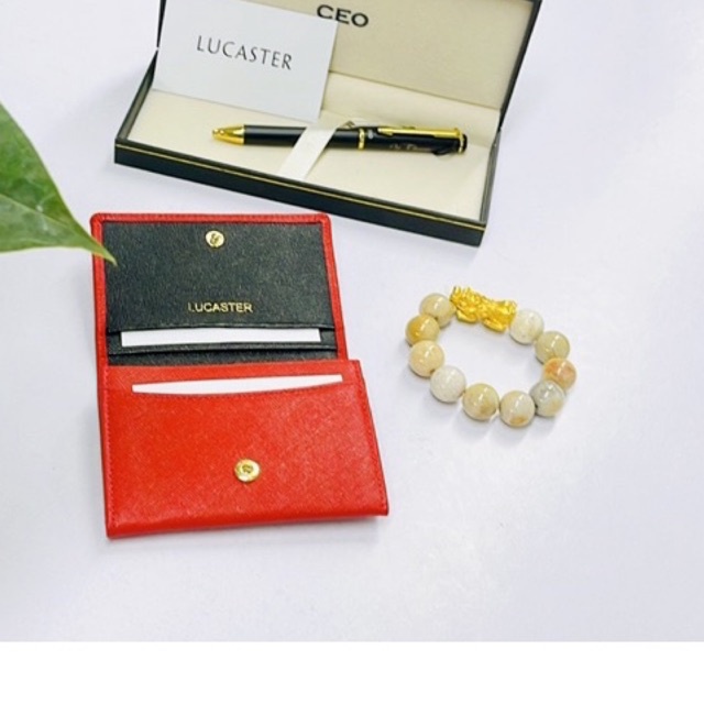 Ví card minimalist dành cho nữ Lucaster -LR1001 thiết kế ngăn đứng -BH12 tháng -có hộp để tăng quà.
