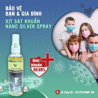 Xịt không gian nano bạc 100ml - nano silver spray