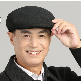 Nón beret mỏ vịt nam mũ nồi nam vải dạ nỉ cao cấp dành cho người lớn tuổi form chuẩn đẹp