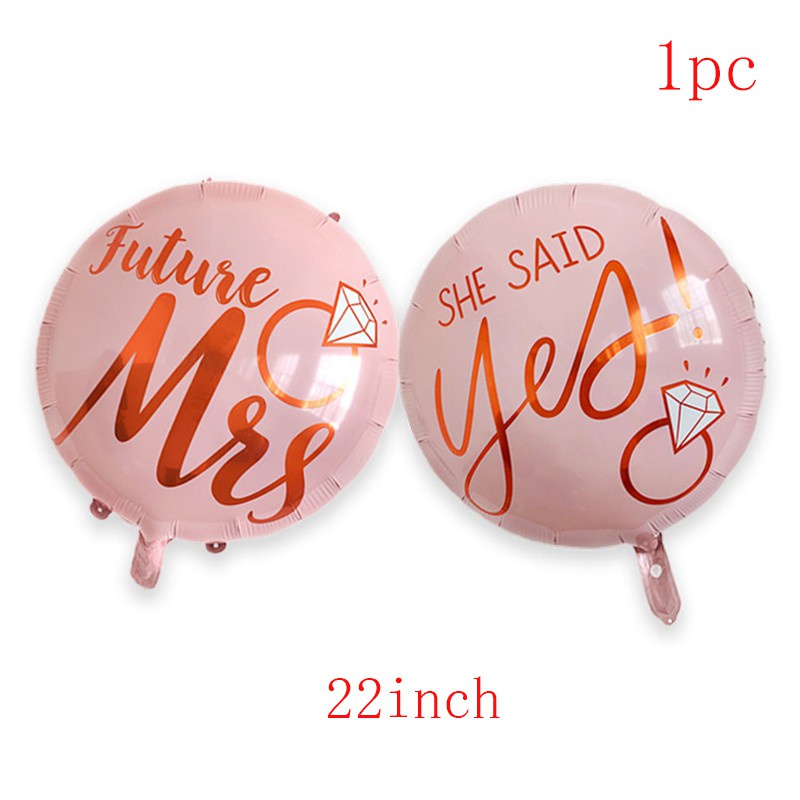 Bộ 5 Bóng Bay Hình Tròn Màu Vàng Hồng Kích Thước 80cm 22inch Dùng Trang Trí Tiệc Cưới