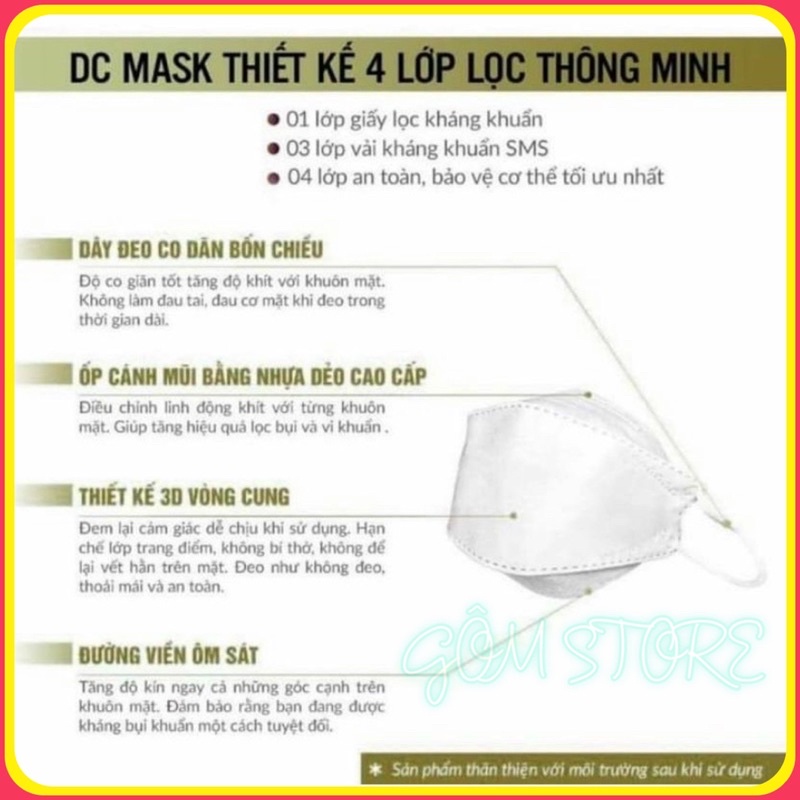 Khẩu trang 4 Lớp KF94 UNI MASK Chống Bụi Mịn Và Kháng Khuẩn Hàng Cao Cấp Hàn Quốc