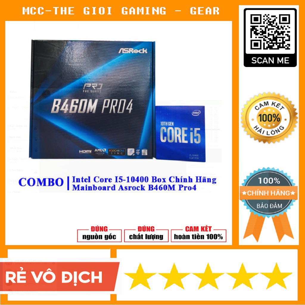 Bộ combo máy tính siêu phẩm I5 10400 + B460M - chính hãng 36T | BigBuy360 - bigbuy360.vn