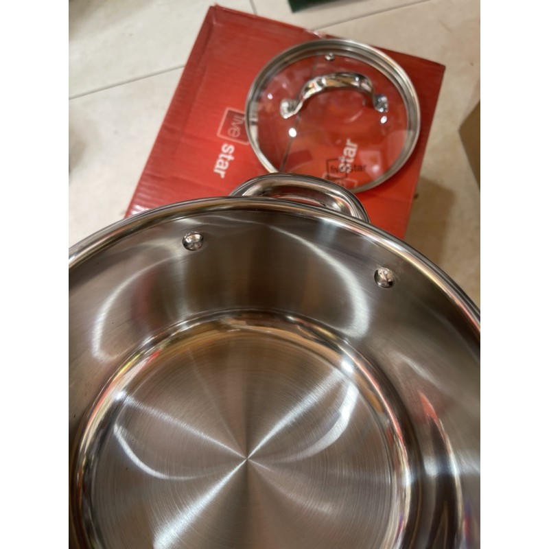 Bộ nồi bếp từ inox Fivestar 3 đáy nắp kính quai tán đinh 16,20,24cm -Shop Tiện Ích