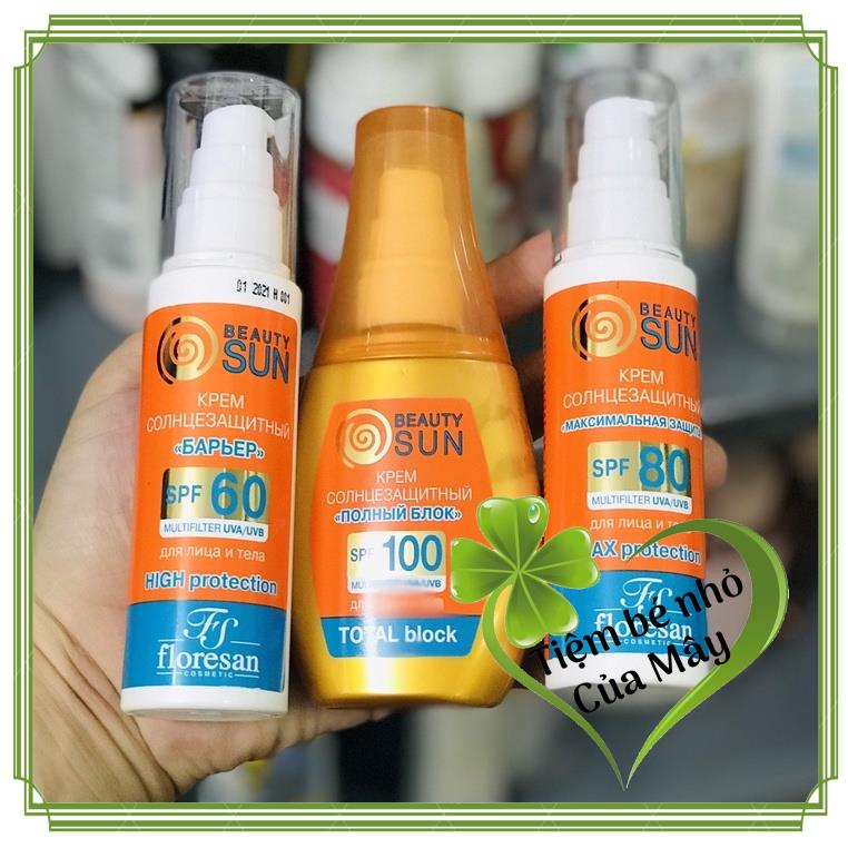 Kem chống nắng Floresan "Beauty Sun" SPF 60,80,100 hàng Nga