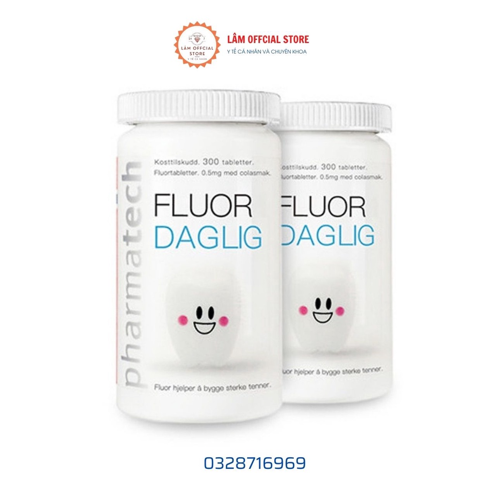 Viên ngậm bảo vệ sức khoẻ răng miệng Pharmatech Fluor Daglig