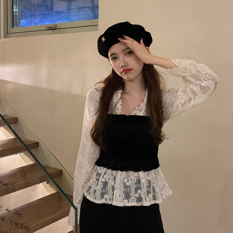 COZOK Áo Tay Dài Cổ Chữ v Dáng Ôm Dễ Phối Đồ Thời Trang Hàn Quốc