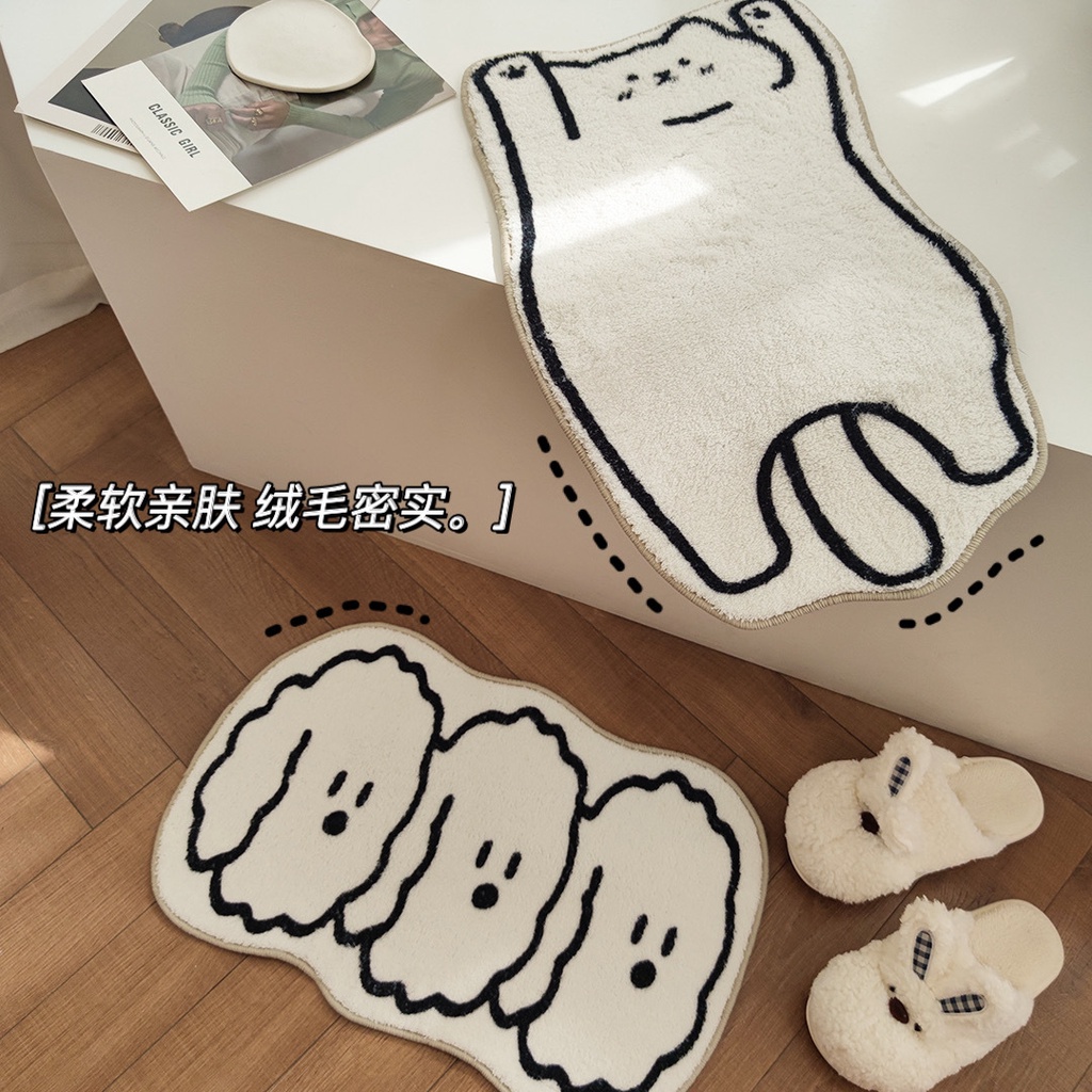 Thảm Chùi Chân Ra Vào Hình Mèo Đáng Yêu, Tiện Dụng, Giá Rẻ