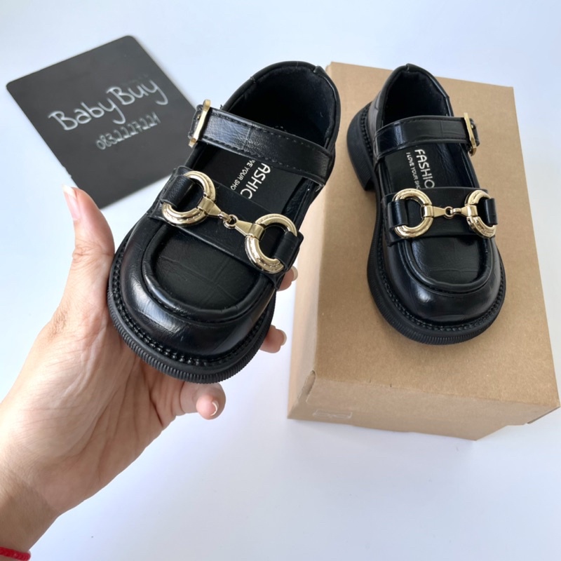 GIÀY BÚP BÊ BÉ GÁI , GIÀY BÚP BÊ CHO BÉ MÀU ĐEN KIỂU TIỂU THƯ ( BB XÍCH ĐEN 22191)