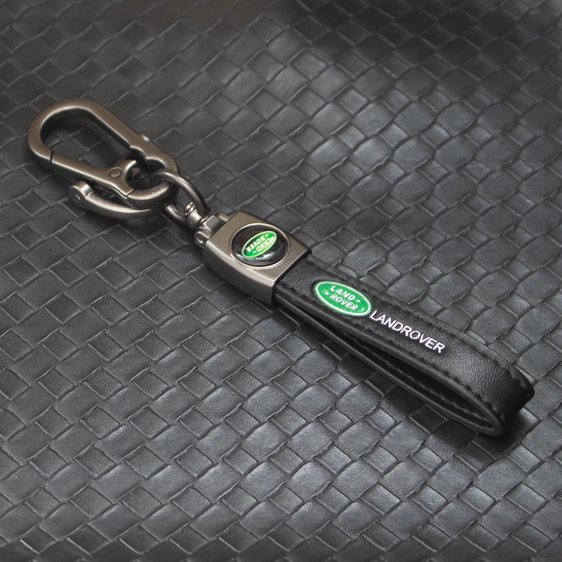 LAND ROVER 1 Chiếc Móc Khóa Da Đen In Logo Dành Cho Xe Hơi Range Rover Discovery Guardian 4 Freelander 2
