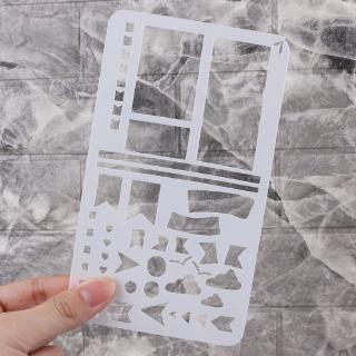 SENG* STOCK 20Pcs Bullet Journal Stencil Set Plastic Planner DIY Drawing Template Diary Decor