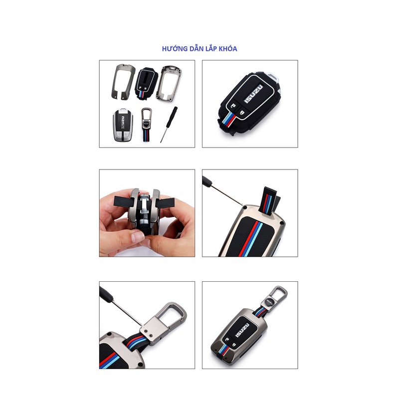Ốp Chìa Khóa Xe Isuzu Hợp Kim Kẽm Mẫu Chìa Thông Minh