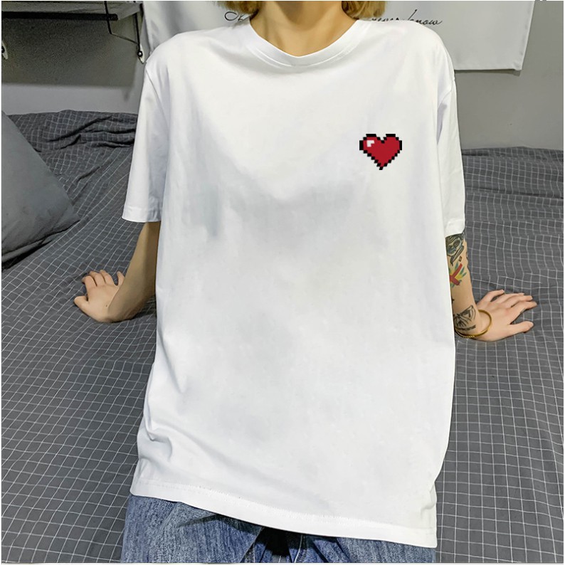 HOT- Áo thun tay lỡ Trái Tim Lego So cute - mẫu siêu ngầu /uy tín chất lượng