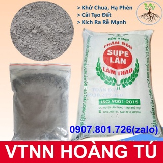 Phân bón super lân, phân lân lâm thao, túi 1kg