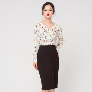 Chân váy bút chì xẻ