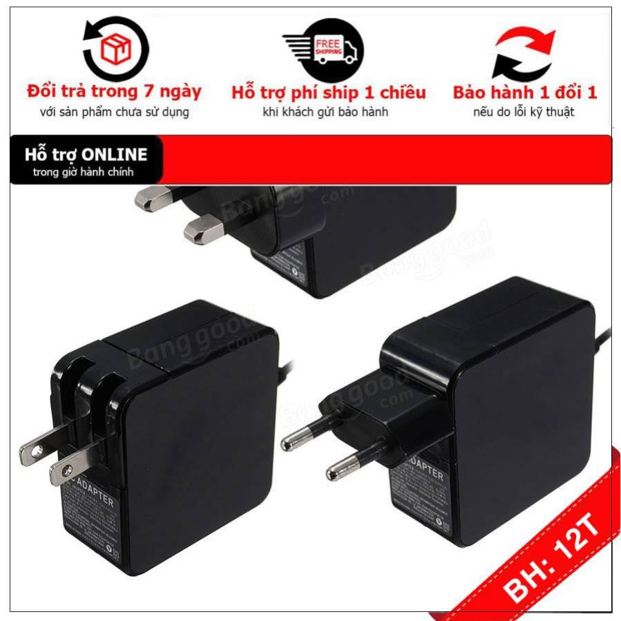 [BH12TH] Sạc Laptop Asus ZenBook UX310UA UX330CA UX330UA 2.37A 45W dạng vuông . Bảo Hành 12 Tháng ZIN