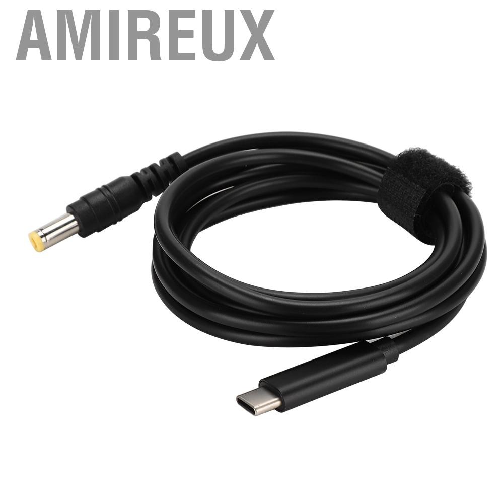 💥Hàng Sẵn Amireux Cáp chuyển đổi cổng cắm Type-C 5.5mm x 2.5mm 90w 19v-20v chất lượng cao Dây cáp sạc nhanh chuyển đổi jack Type-C sang 5.5mm x 2.5mm cho laptop/Notebook/máy tính bàn