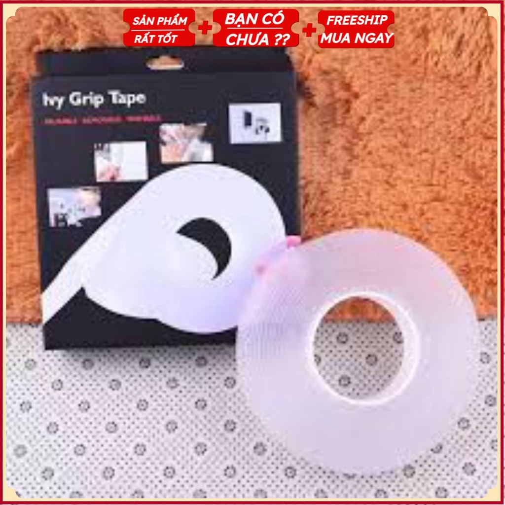 (BĂNG KEO 3M) Băng dính 2 hai mặt keo dán trắng đa năng trong suốt 3m Dày 1mm 2 mm siêu dính- Quangstore1