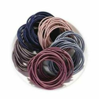 100 dây chun buộc tóc nhiều màu