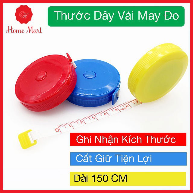 Thước Dây Vải May Đo , Ghi Nhận Kích Thước, Cất Giữ Tiện Lợi,  Dài 150 cm