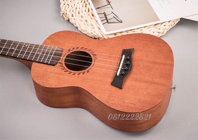 Đàn Ukulele Andrew concert lá lúa - tặng đầy đủ phụ kiện