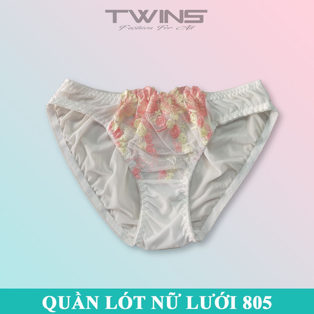 Quần lót ren sexy phối lưới cao cấp Beautiful 805 mềm mại xuyên thấu gợi cảm thoáng mát size từ 50kg-60kg
