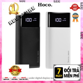 Pin sạc dự phòng hoco b12 max 30000mah 4 cổng usb 5a max tích hợp màn hình lcd