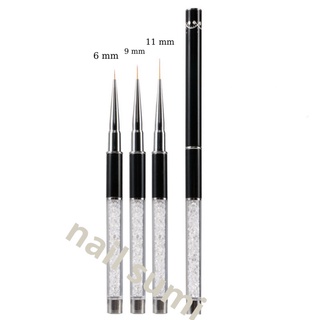 Cọ nét vé móng cán đá cao cấp 3 sizes (6mm; 9mm; 12mm)