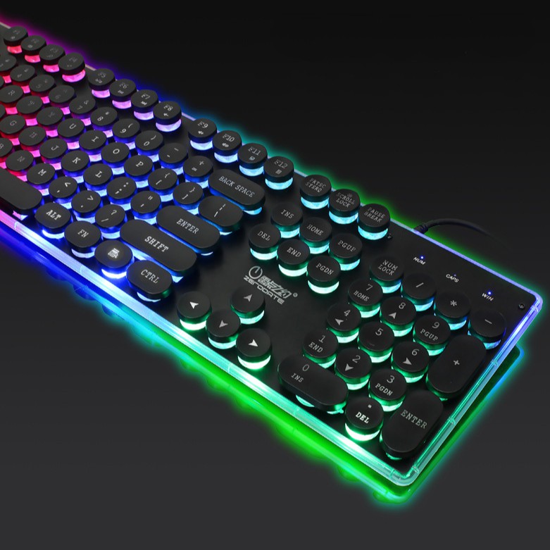 Bàn Phím Chuyên Game JK 705 Keycap Tròn LED 7 màu, LED Viền Siêu Đẹp ( BH 1 năm ) | BigBuy360 - bigbuy360.vn