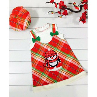 SÉT VÁY NOEL CHO BÉ KÈM MŨ NỒI