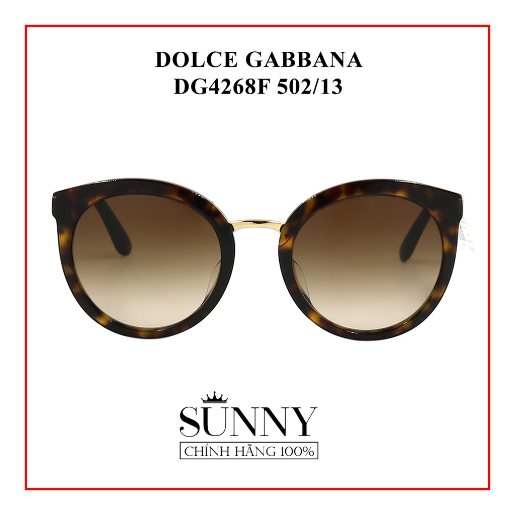 Kính mát chính hãng Dolce&amp;Gabbana DG4268F màu sắc thời trang, thiết kế dễ đeo bảo vệ mắt